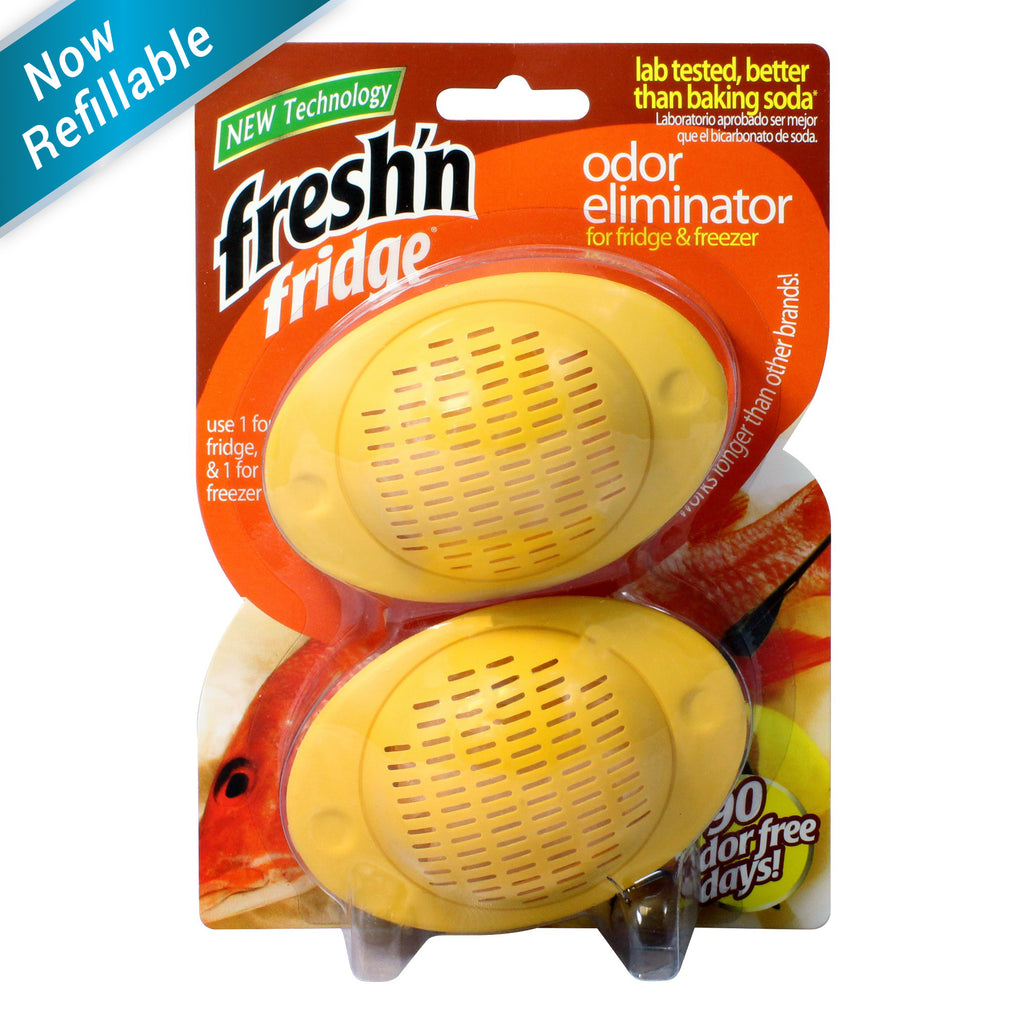 Fresh’n Fridge Refrigerator Odor Eliminator, Refillable Twin Pack (SKU 63035)